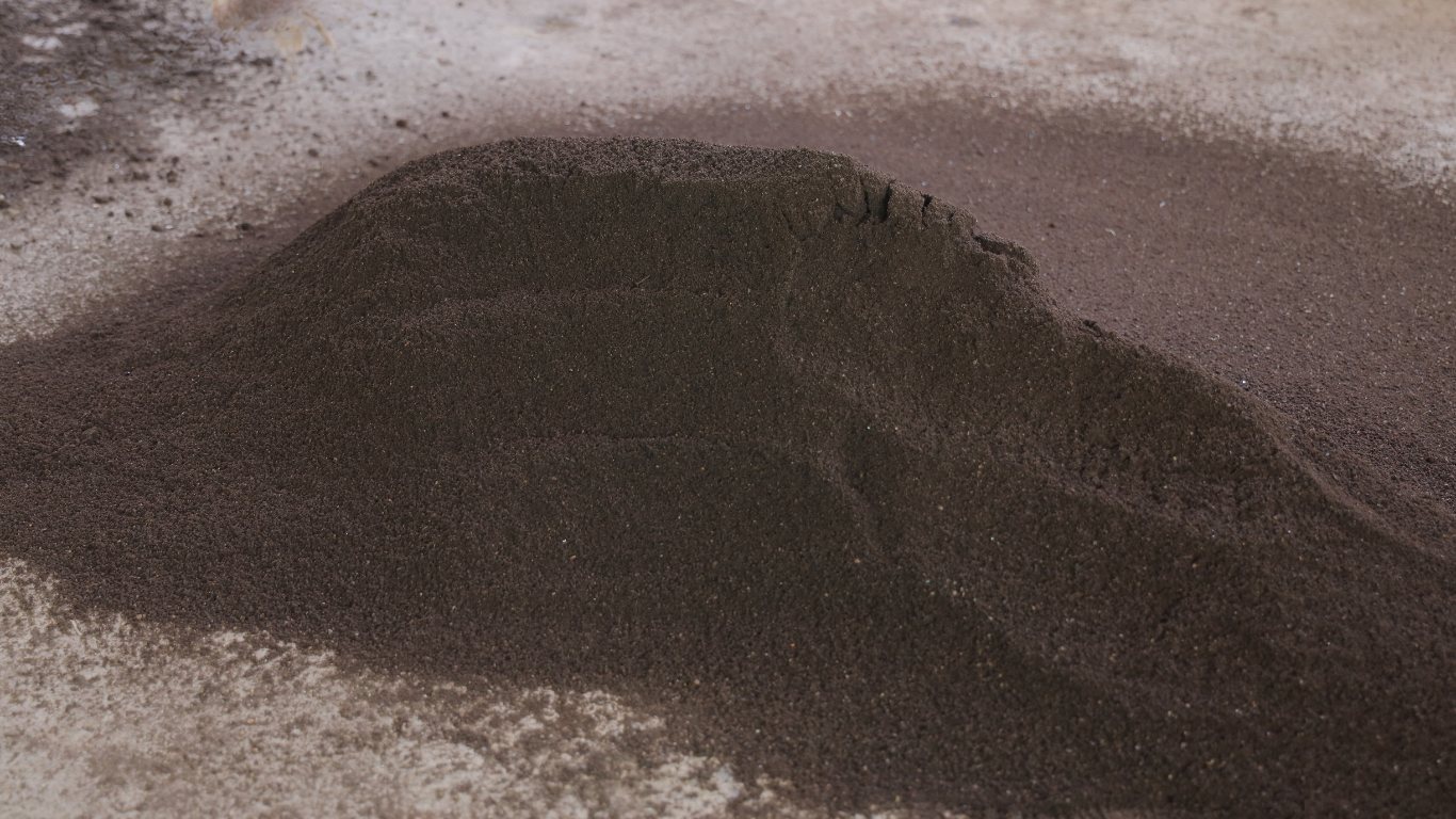 Seived soil
